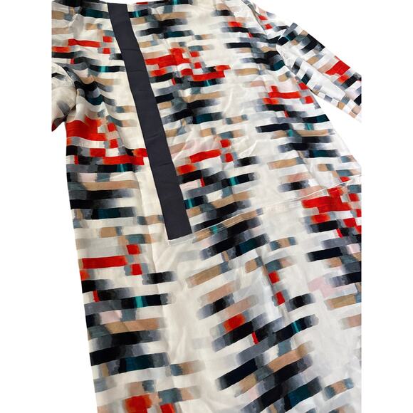 Cacharel Silk Abstract Print Midi Dress Multicolor Size 8 - Picture 3 of 10